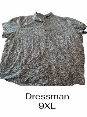 Dressmann Green and Black Floral shirt